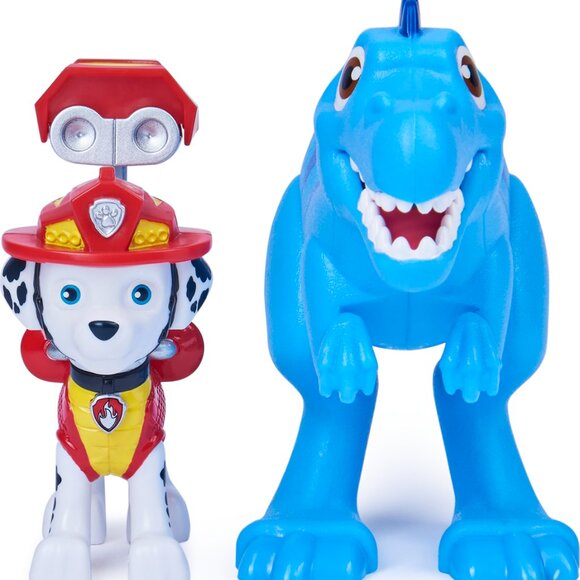 PAW Patrol, Dino Rescue Marshall and Dinosaur Action Figure Set - Picture 1 of 9